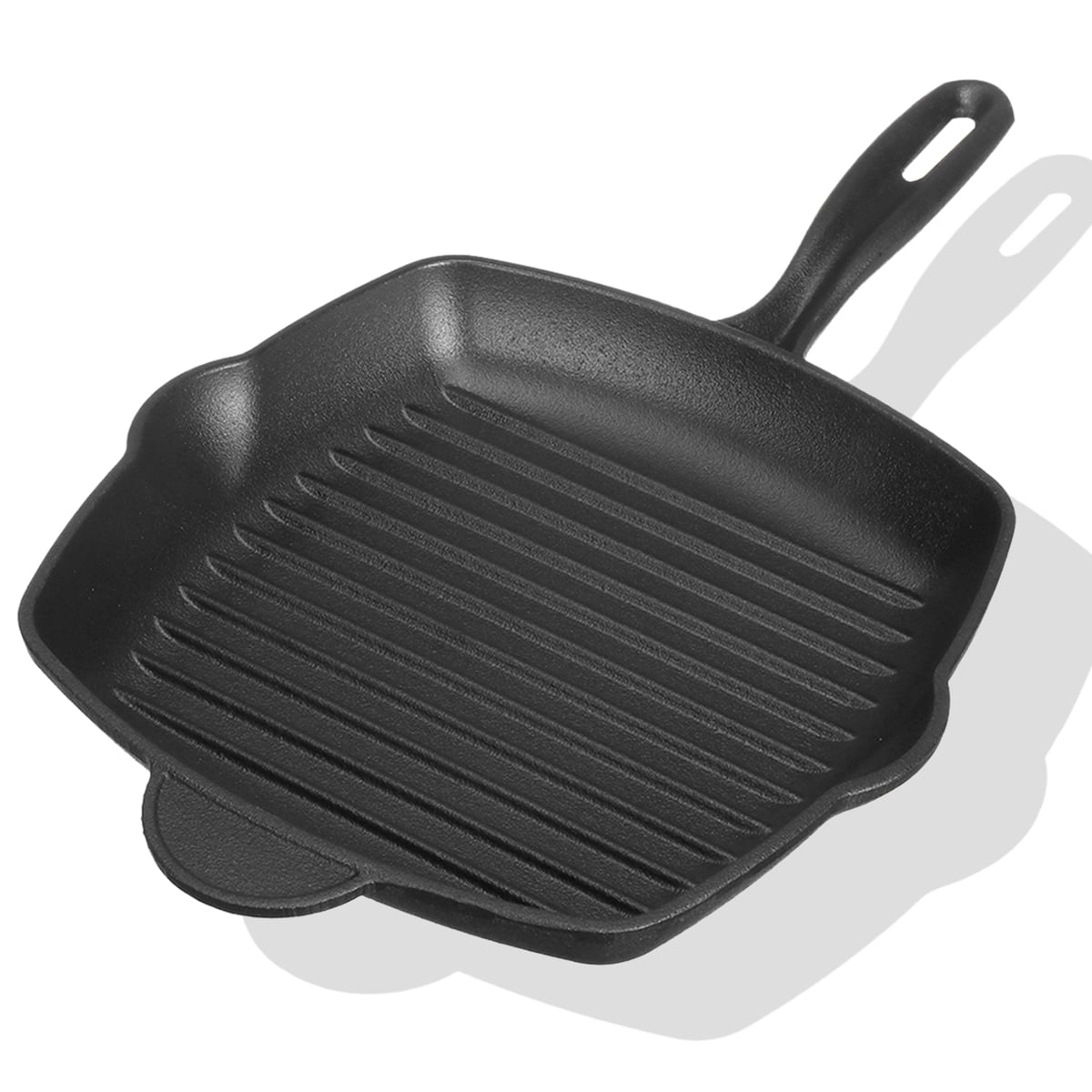 Cast Iron Grill Cooking Pan Pizza Hob Non Stick Reversible Griddle Plate Fry BBQ 