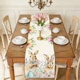 thumbnail image 4 of Fwttom Easter Decorations Easter Egg Bunny And Floral Table Runner Suitable For Outdoor And Indoor Party Decorations And Kitchen And Home Dining Table Decorations, 4 of 6