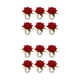 thumbnail image 3 of Bewildely 6 piezas de lino flor artificial servilletero extraíble reutilizable hecho a mano colorido titular ceremonia Navidad decoración rojo Rojo 2Conjunto, 3 of 6