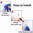thumbnail image 6 of Whole Sale Deals (6 Pack)Crystal Clear Suction Cup Hooks - Heavy Duty 22 lbs Max Hold Shower Wall Hangers, No Residue Waterproof Bathroom Organizer for Glass/Tile/Doors, Christmas Wreath Decor Hooks, 6 of 7