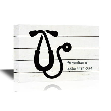 wall26 Canvas Wall Art - Prevention is Better Than Cure - Gallery Wrap Modern Home Decor | Ready to Hang - 12x18 inches
