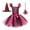 B3144 Hot Pink, variant on Bysome Toddler Girls Outfit Set Kids Baby Pageant Witch Halloween Party Tulle Dresses With Hat Broom Fancy Dress Up Long Sleeve Crew Neck Cute Print Girl 2 Pieces Clothes Set Pink Size 4-5 Years