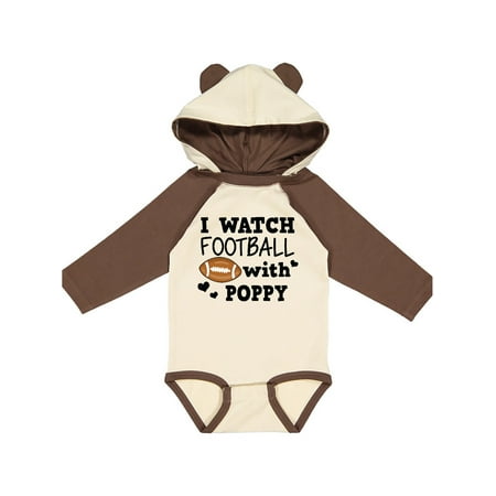 

Inktastic I Watch Football with My Poppy Gift Baby Boy Long Sleeve Bodysuit
