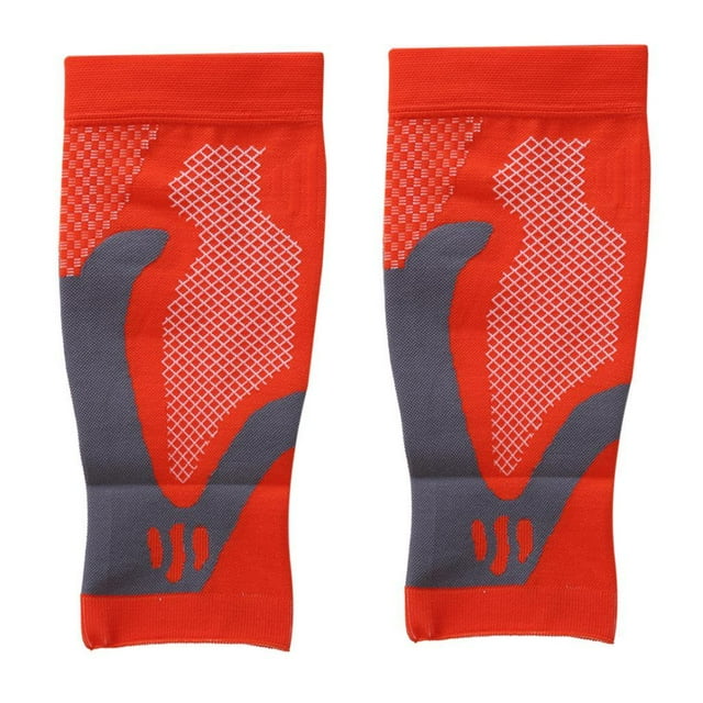 lionlar 1 Pair Sports Running Calf Compression Sleeves Leg Orange XL