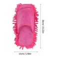 thumbnail image 5 of Chidian 1 Pair Duster Mop Slippers Shoes Cover Winter Warm Floor Slippers Washable Floor Polishing Hair Sweeper For Bathroom Kitchen ( Rosy, ), 5 of 10