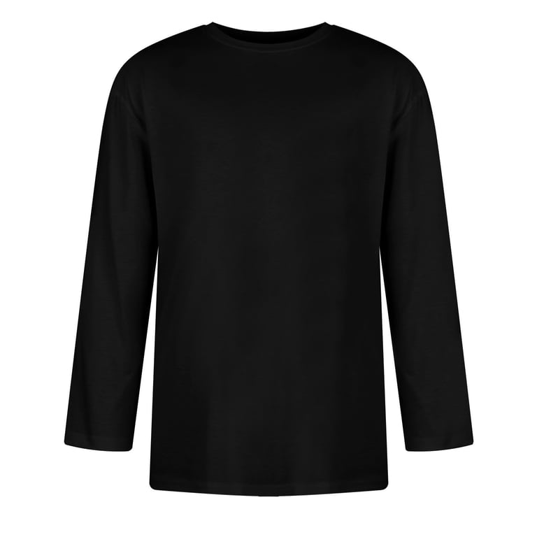 Chiccall Mens 3/4 Running T Shirts Plus Size Basic Solid Round Neck Active Tee Tops Black, Men's, Size: 2XL