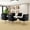 black, variant on SEYNAR Modern Velvet Dining Chairs Set of 6 ,Upholstered Side Accent Kitchen Living room Chair with Rear Handle