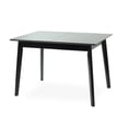 thumbnail image 2 of Wickerix Extendable Rectangular Dining Room Table Modern Solid Wood, Espresso (Black) Color, 2 of 5