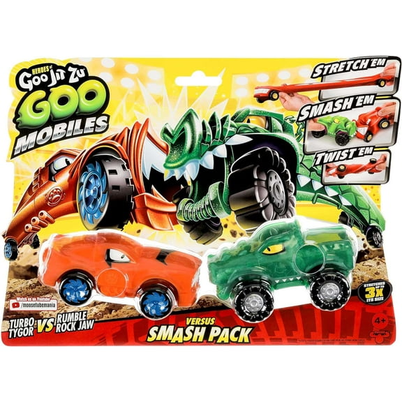 Heroes of Goo Jit Zu Goo Mobiles Turbo Tygor vs Rumble Rock Jaw Versus Smash Pack