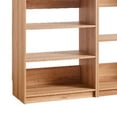 thumbnail image 6 of Dee Modular Closet System, 3 Clothing Racks, 6 Shelves in Oak Brown Wood, 6 of 7