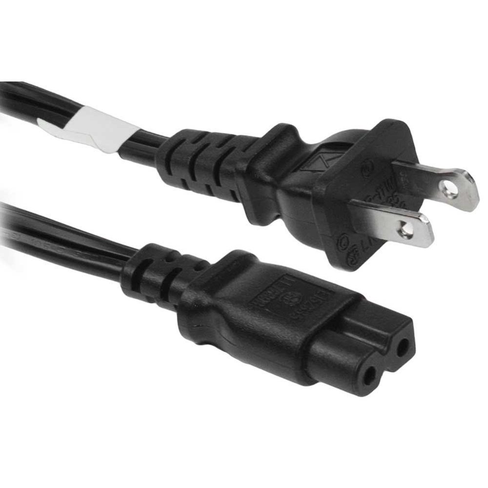 RiteAV 10 Feet 18 AWG 2Slot Polarized Power Cord IEC320C7 to NEMA 1