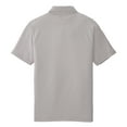 thumbnail image 6 of Yellow Rooster Mens Short Sleeve Gingham Polo Shirt Gusty Grey/ White XS, 6 of 7