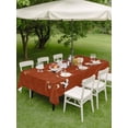 thumbnail image 4 of Outdoor Tablecloth with Umbrella Hole for Patio/Picnic/Party/Camping, Japanese Style Waterproof Table Cloth Rectangle Table Cover Washable, Vintage Art Cranes Ocean Wave Red (52"x 70"), 4 of 8