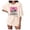 Beige, variant on Graphic Tees for Women Comfortable Summer Casual Modern Round Neck Letter Printed Short Sleeved Top T Shirt Pink L