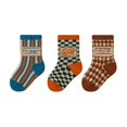 thumbnail image 4 of GYRATEDREAM 3 Pairs Kids Socks Bulk Boys Girls Cotton Fashion Print Socks Soft Athletic Ankle Crew Socks for 9-12T, 4 of 4
