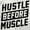 White, variant on Hustle Before Muscle Inspiring Gym Zip Up Hoodie Men's Women's Brisco Brands X