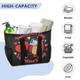 thumbnail image 5 of Owl Sit on Branch with Heart Reusable Grocery Bags with Handle Side Pocket Waterproof Shopping Portable Tote, 5 of 8