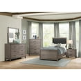 thumbnail image 6 of DeeHome Brownish Gray Finish 1pc Bedroom Chest of 5 Drawers Melamine Laminate Dark Metal Hardware Corner Rivets, 6 of 7