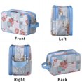 thumbnail image 2 of Toiletries Bag,Pioneer Flower Floral Print Pattern Mens Womens Toiletry Bag Bathroom Bag,Waterproof Toiletry Travel Bag Dopp Kit Shaving Bag 11x6.3x5.1 Inch, 2 of 5