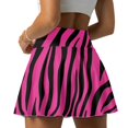 thumbnail image 2 of SEANATIVE Women's Tennis Golf Skirts High Waisted Skorts with Pockets Inner Shorts Pleated Athletic Skirt Breathable Stretchy Golf Pickleball Running Workout Skort, 2XL, Zebra Print Pink Black, 2 of 7