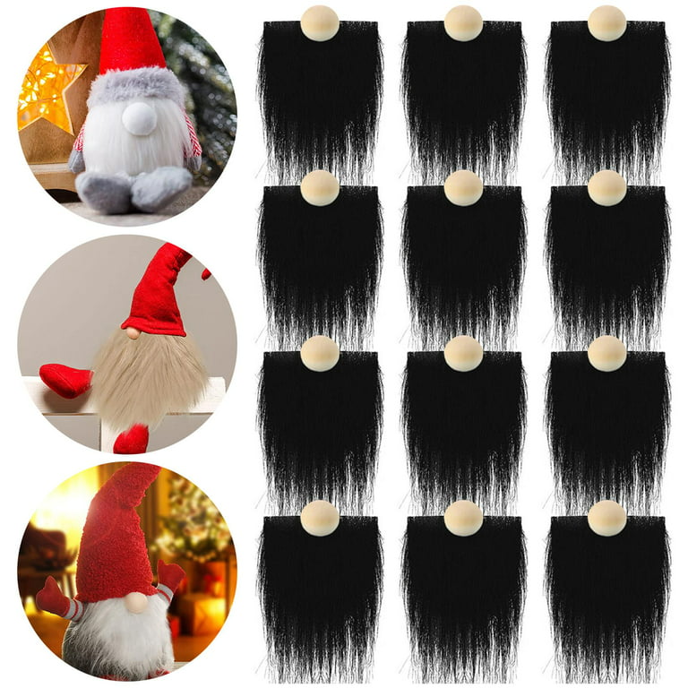R HORSE 37Pcs Halloween Gnome Beards Shoes for Crafting, Handmade Gnome  Braids Unfinished Wood Bead with Mini Sneaker Shoes Pre-Cut Faux Fur Craft  for