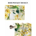 thumbnail image 6 of Watercolor Floral 2 Panel Kitchen Curtains for Small Windows, Yellow Flower Hummingbirds Botanical Spring Bathroom Tier Curtain, Short Window Treatment for Bedroom/Living Room 55"x24", 6 of 6