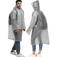 thumbnail image 2 of Typpkmm Waterproof Rain Poncho, Lightweight Hiking Cape for Adults, Outdoor Camping Gear, grey and black, 2 of 7