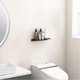 thumbnail image 5 of Estante de pared de metal de 2 piezas, estante flotante negro, estante de baño pequeño, estantes de exhibición de 12 "para almacenamiento de pared, 5 of 5