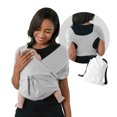thumbnail image 1 of YADALA Baby Wrap Carrier, Stretchy Air-Mesh Fabric Baby Wrap Carrier, Adjustable Baby Carrier Sling for Newborns up to 50 lbs, 1 of 8