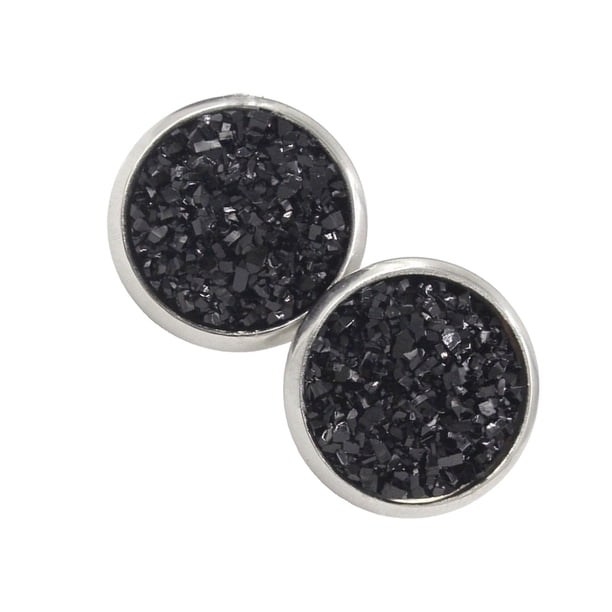 Jumpingount Pendientes Gotas para los oídos de acero inoxidable Galvanoplastia fina Superficie lisa Ligero Pendientes Magnífico regalo para boda Ropa, zapatos y accesorios Miscelánea Negro Jumpingount AP009493-12B