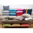 thumbnail image 4 of SARO 13049.SE20S 20 in. Square Fringed Design Linen Down Filled Pillow - Sea Green, 4 of 6