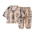 thumbnail image 1 of Icvfdpl Pyjama pour Enfants Fille Chemise Imprimée Manches Courtes Ensemble 2 Pcs Vêtements de Maison Doux 2-3 Ans, 1 of 4
