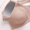 thumbnail image 6 of iHPH7 Front Closure Bras Front Button Push Up Bra Floral Print Post Surgery Bra Comfort Convenient Front Clasp Snap Closing Bra Bras for Seniors Soft Gray 42, 6 of 8