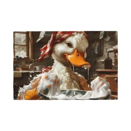 

Placemats Set of 4 / 6 Cartoon Scottish Duck Placemats for Dining Table Indoor/Outdoors Heat Resistant Washable Placemats 18 x 12