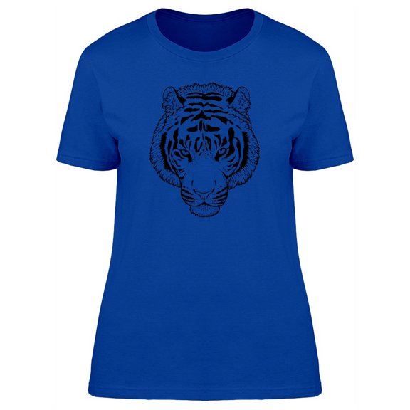 Cool Grunge Siberian Tiger Head T-Shirt Women -Image by Shutterstock, Female XX-Large