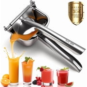 Fruit Juice Squeezer Manual Juicer – 304 Stainless Steel Hand Juicer Juice Press with Metal Filter, Easy to Clean, Non-Slip Ergonomic Grip, for Lemon, Orange & Citrus