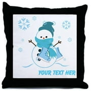Cafepress Personalized Cute Snowman Throw Pillow