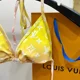 thumbnail image 2 of Louis Vuitton Gradient Lace-up 3-piece women's bikini Outdoor beach, 2 of 5