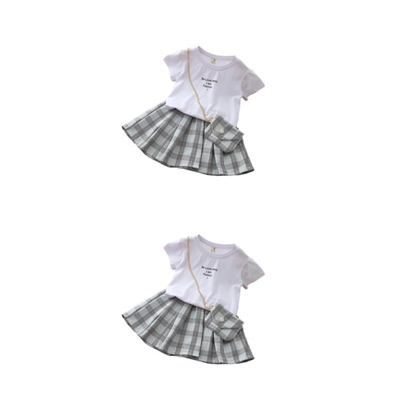 Minnieouse Camiseta de estilo informal de verano para niña, conjunto de con cintura elástica, evento de senderismo, Tops de cuello para niños, Type9 NO9