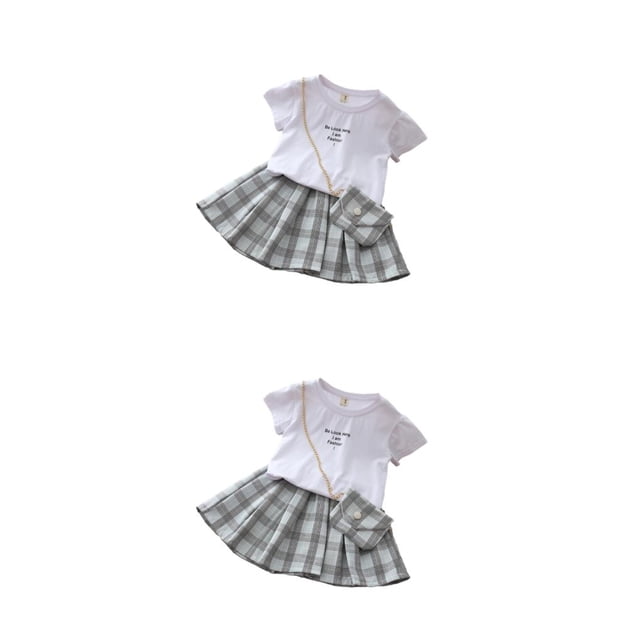 Minnieouse Camiseta de estilo informal de verano para niña, conjunto de con cintura elástica, evento de senderismo, Tops de cuello para niños, Type9 NO9