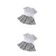 thumbnail image 3 of Sonducket Camiseta de verano para niña, conjunto de con cintura elástica, viaje, senderismo, evento, niños, camisetas de cuello , Kit de ropa, Type8 NO8, 3 of 6