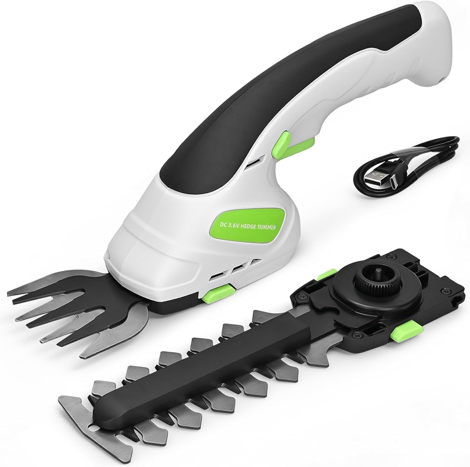 MZK 7.2V Cordless 2-in-1 Garden Trimmers - Handheld Grass Shear
