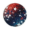 thumbnail image 2 of DouZhe Waterproof Spare Tire Cover, Red White and Blue Stars Prints Adjustable Wheel Covers Fit for Jeep Trailer RV SUV Car, 15 inch, 2 of 7