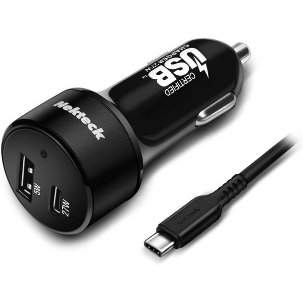 Nekteck USBIF Certified USB Type C Car Charger with PD Power Delivery