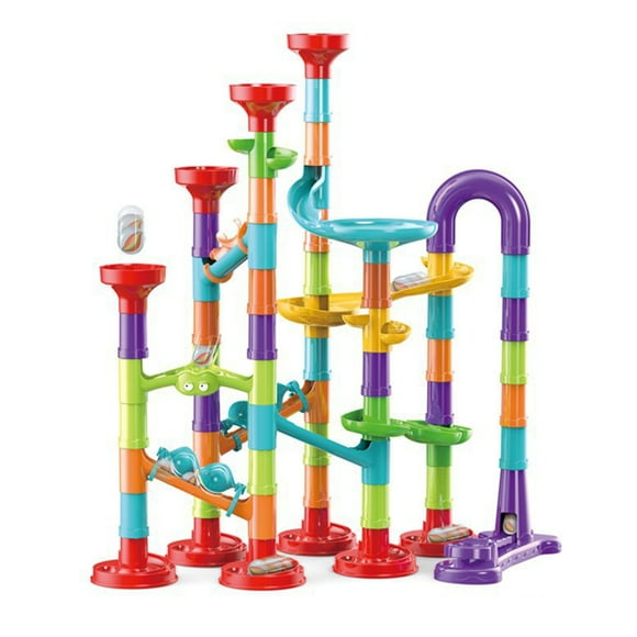 Yeacher 113 Pieces 3D Marble Run Set Construction Building Blocks STEM Learning Games Early Education for Age 3+ Boys & Girls