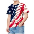 thumbnail image 4 of Gubotare Boys T Shirts Shirt Toddler Boys Girls American Flag Tshirt 4th of July Shirt Kids Patriotic Tee Tops 6T 7T,White 6-7 Years, 4 of 4