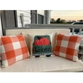 thumbnail image 6 of Fall Outdoor Decor Throw Pillow Covers Orange Buffalo Plaid Thanksgiving Front Porch Farmhouse Rustic Cushion Autumn Home Decorations for Couch Sofa Living Room 18x18 Set of 2, 6 of 6
