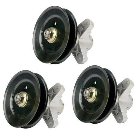 (3) Pack Lawn Mower Deck Spindle Assembly & Pulley for Cub Cadet 618-04125 618-04126 I1050, LT, SLT & RZT Zero