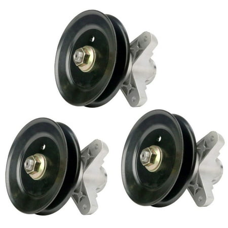 Puller Assembly - (3) Pack Lawn Mower Deck Spindle Assembly & Pulley for Cub Cadet 618-04125 618-04126 I1050, LT, SLT & RZT Zero Turn