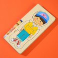 thumbnail image 3 of Juego de rompecabezas de anatomía para niños, anatomía para niños, juguetes de esqueleto para niños de 3 años en adelante, cognición de juguetes de madera, órgano humano, 3 of 5